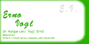 erno vogl business card