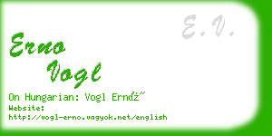 erno vogl business card